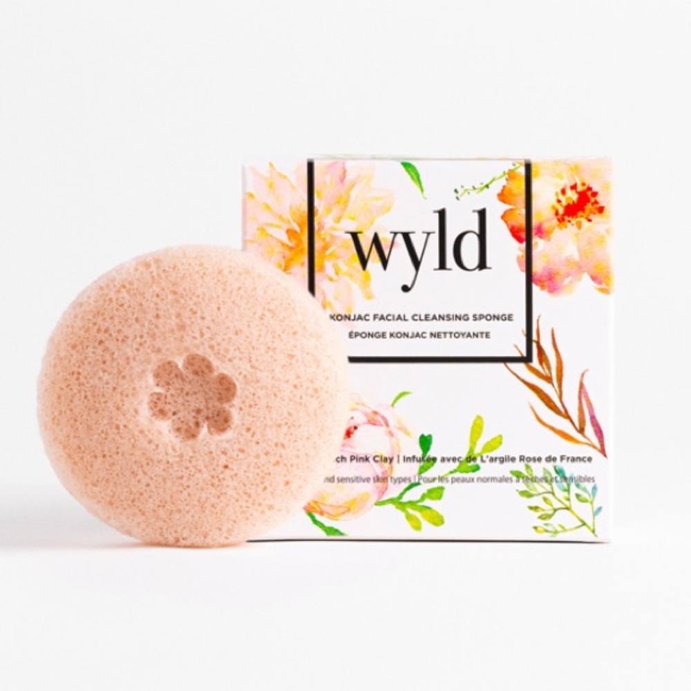 NEW Wyld French Pink Clay Konjac Facial Sponge